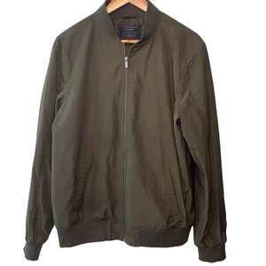 MO Casual Olive Green Bomber Jacket Size M